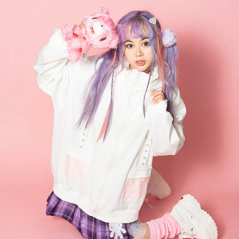 ACDC RAG & Gloomy Bear pastel mesh hoodie