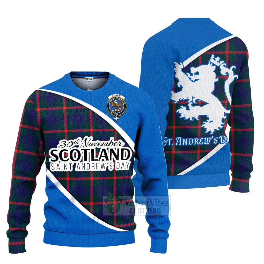 Agnew Family Crest Tartan Ugly Sweater Celebrate Saint Andrew's Day in Style