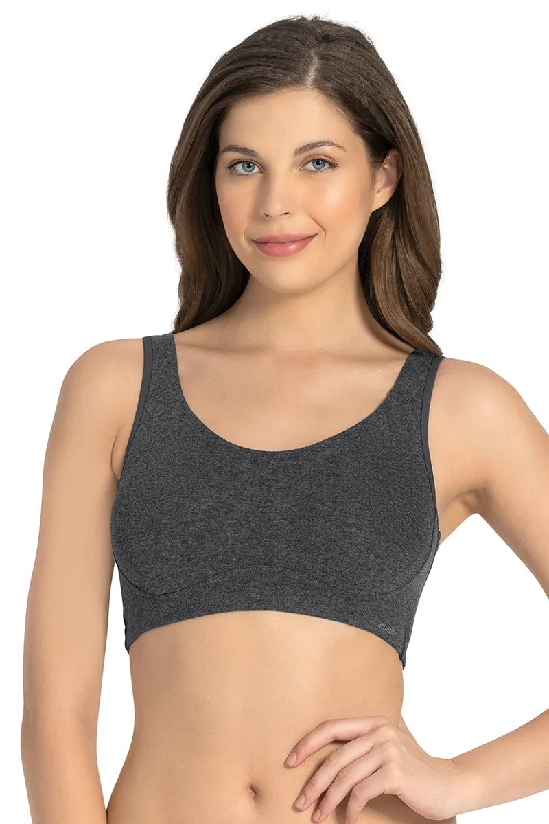 All Day Lounge Non-padded & Non-wired Bra - Dark Grey Marl