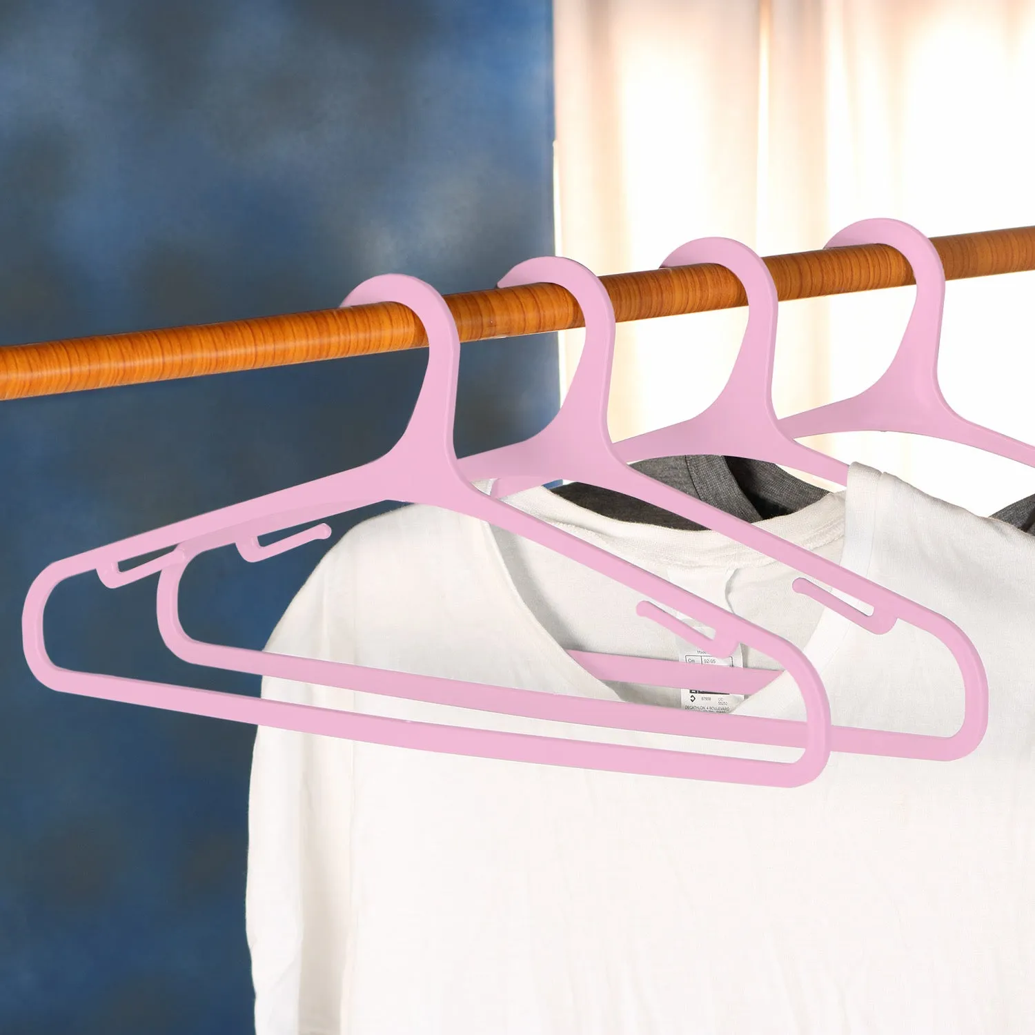 Aquaqlean - HeavyWeight Garment Hangers (Pack of 12 pcs ,Blue&Pink Mix)