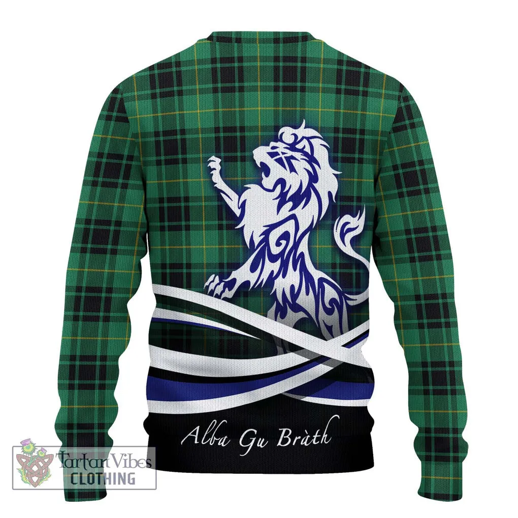 Arthur Ancient Tartan Ugly Sweater with Alba Gu Brath Regal Lion Emblem