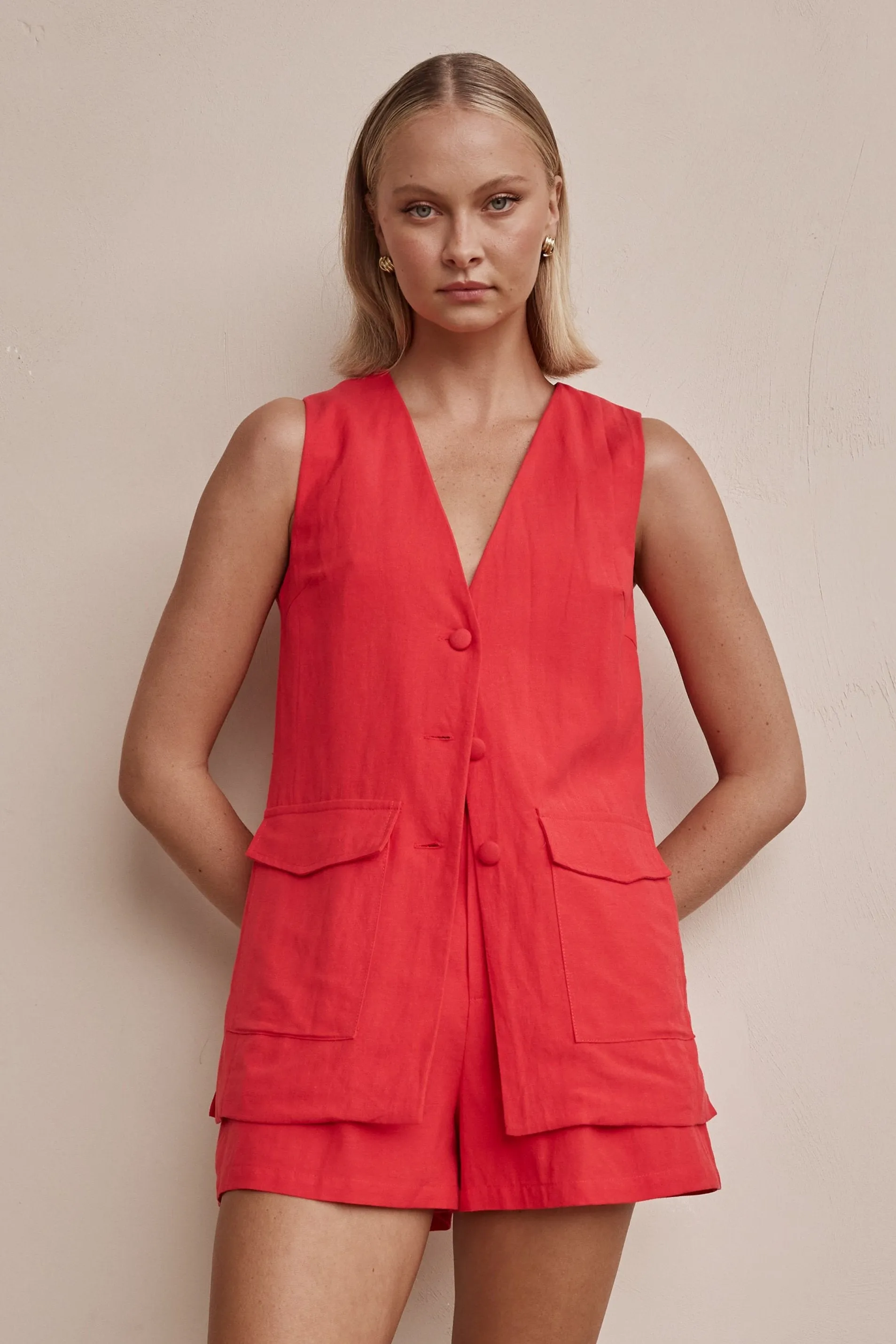 Aubri Vest (Red)