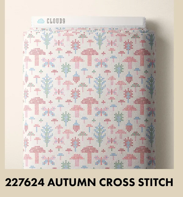 Autumn Walk | 227624 Autumn Cross Stitch by Emily Taylor for Cloud9 | Organic Cotton