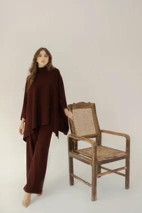 Autumn Winter '23 - Lily Knitted Cape Plum Separates