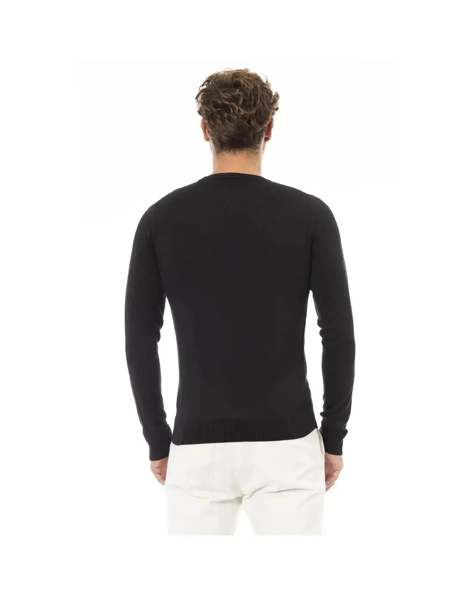 Baldinini Trend Men's Black Modal Sweater - 48 IT