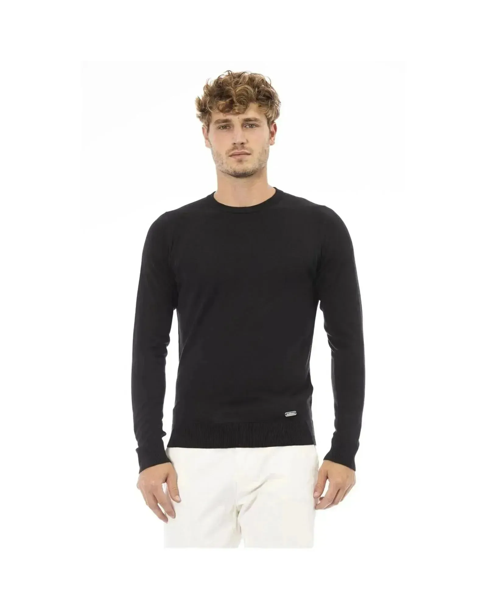 Baldinini Trend Men's Black Modal Sweater - 48 IT