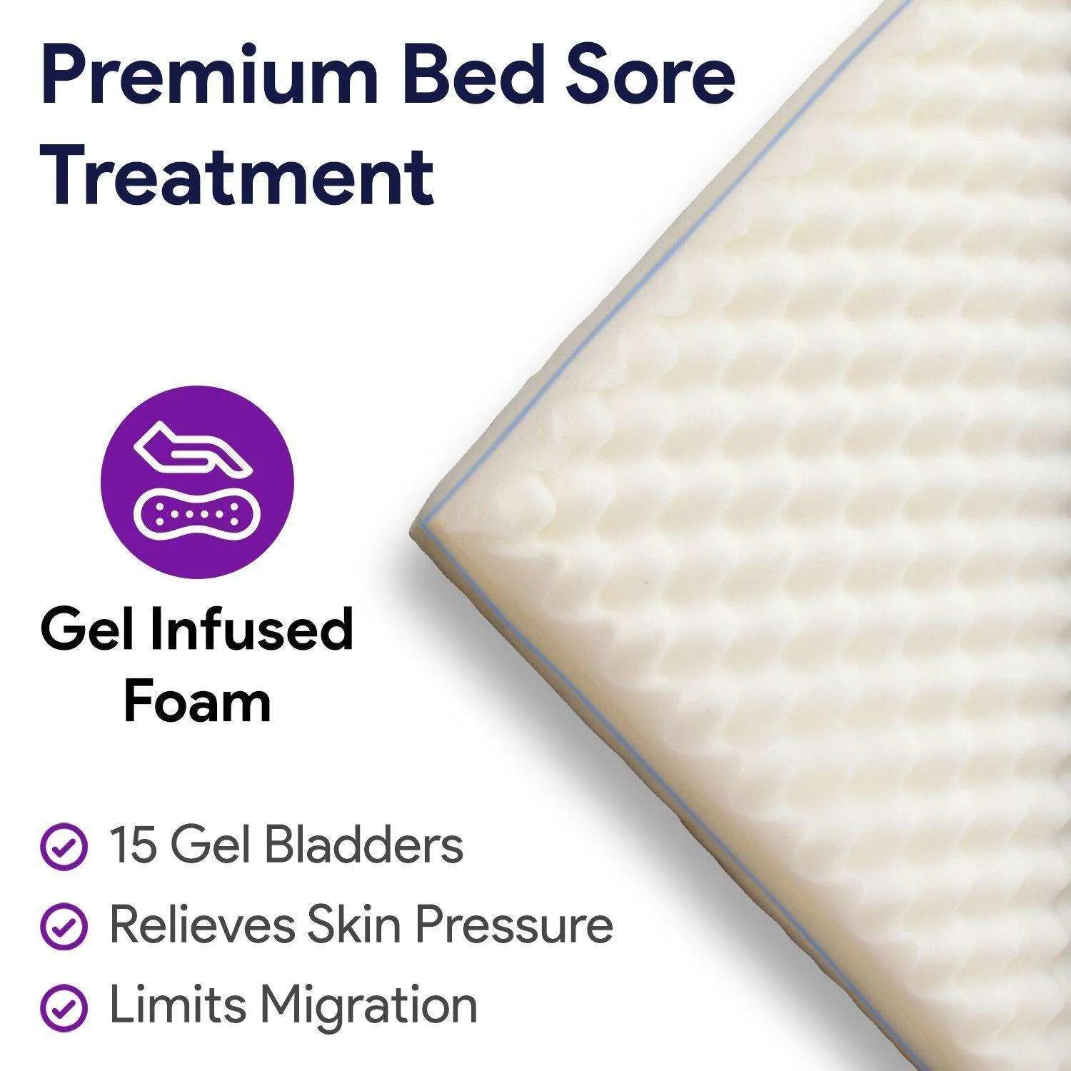 Bariatric Hospital Bed Mattress Gel Topper - Bed Sore Prevention