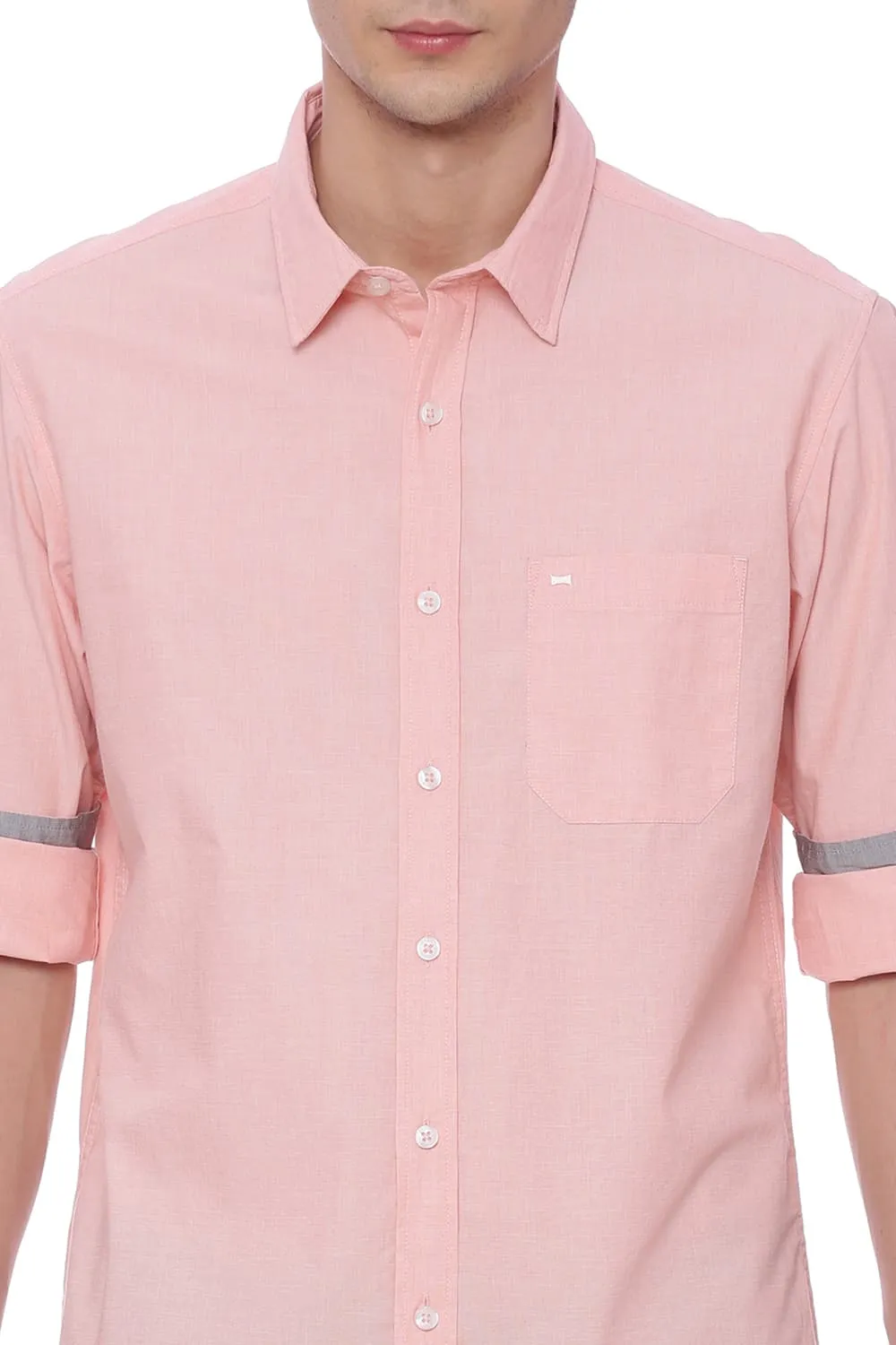 Basics Slim Fit Fil A Fil Shirt