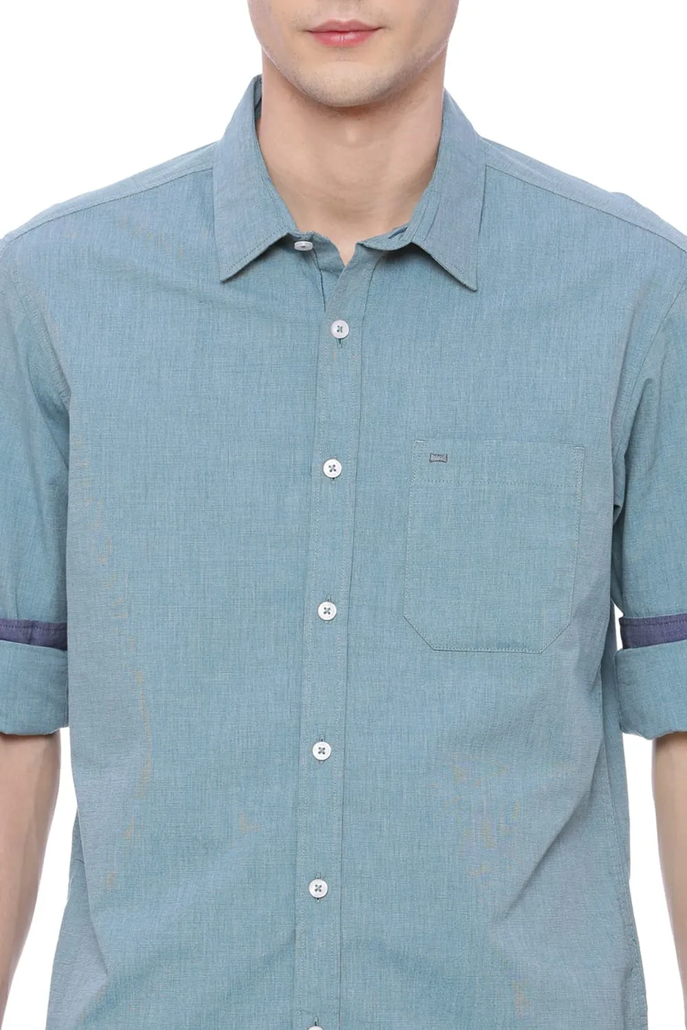 Basics Slim Fit Fil A Fil Shirt