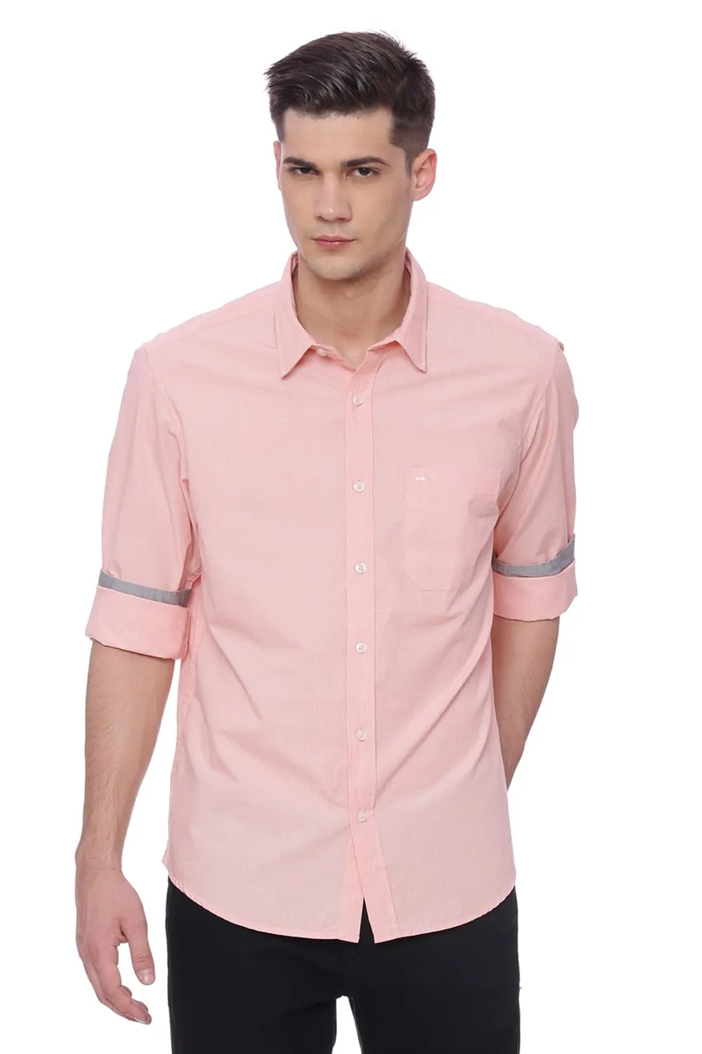 Basics Slim Fit Fil A Fil Shirt