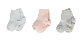 Bebetto Baby Girl Socks Ankle High 3Pk (0-6mths)