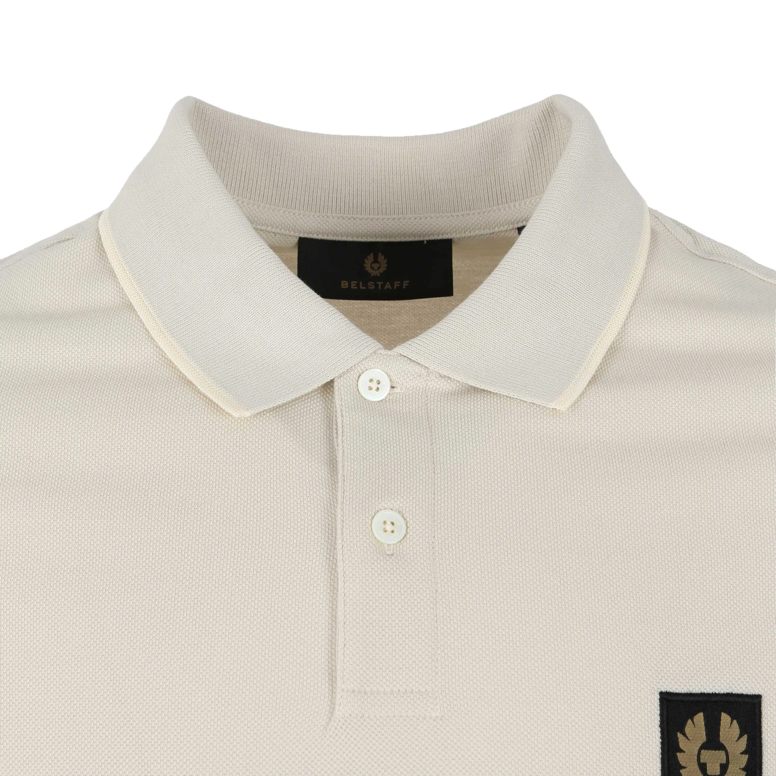 Belstaff Tipped Short Sleeve Polo Shirt in Moonbeam