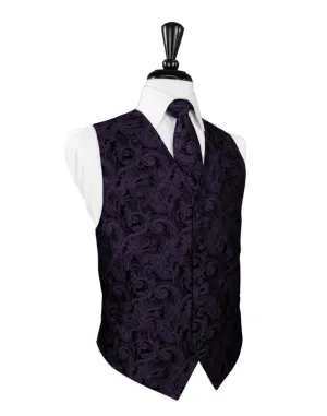 Berry Tapestry Tuxedo Vest