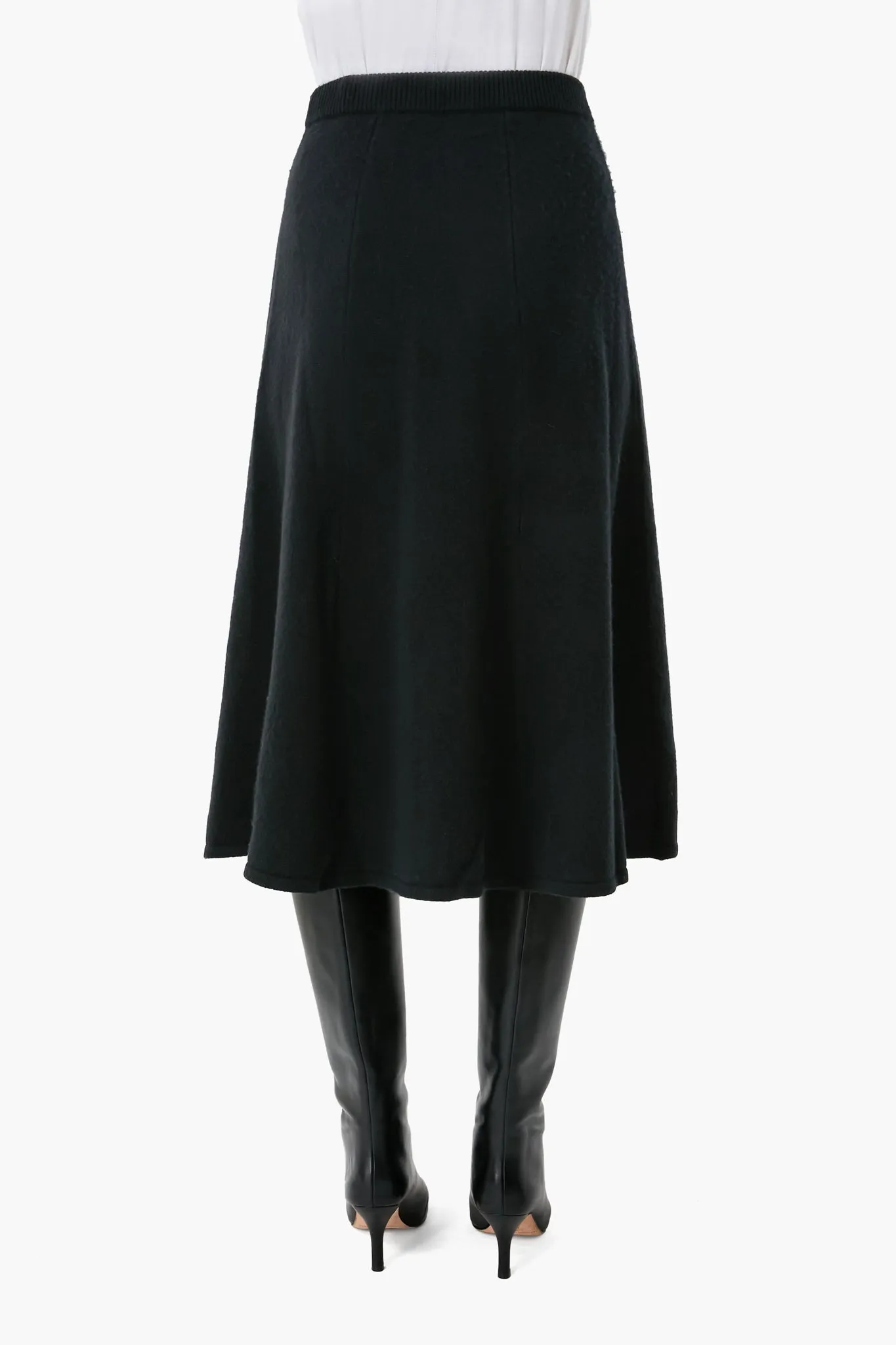 Black Hardin Midi Skirt