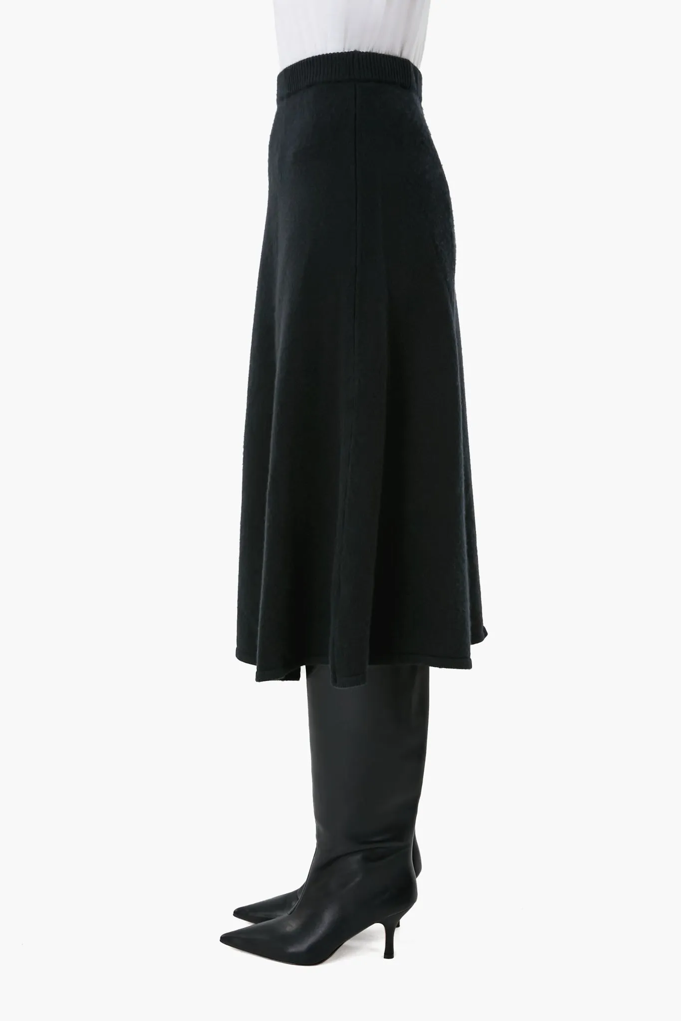 Black Hardin Midi Skirt