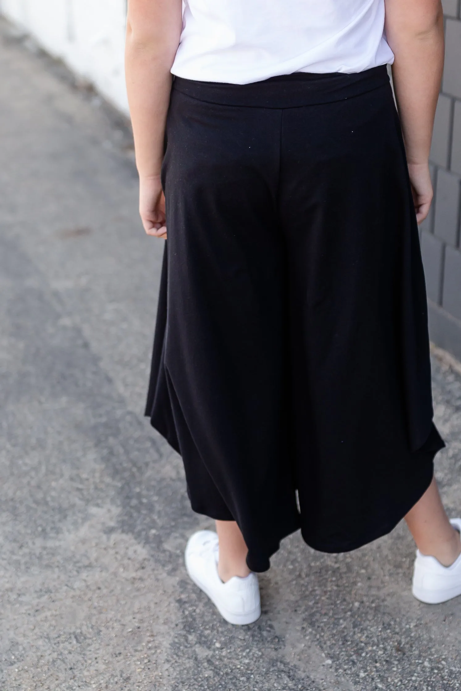 Black Wide Leg Gauchos - FINAL SALE