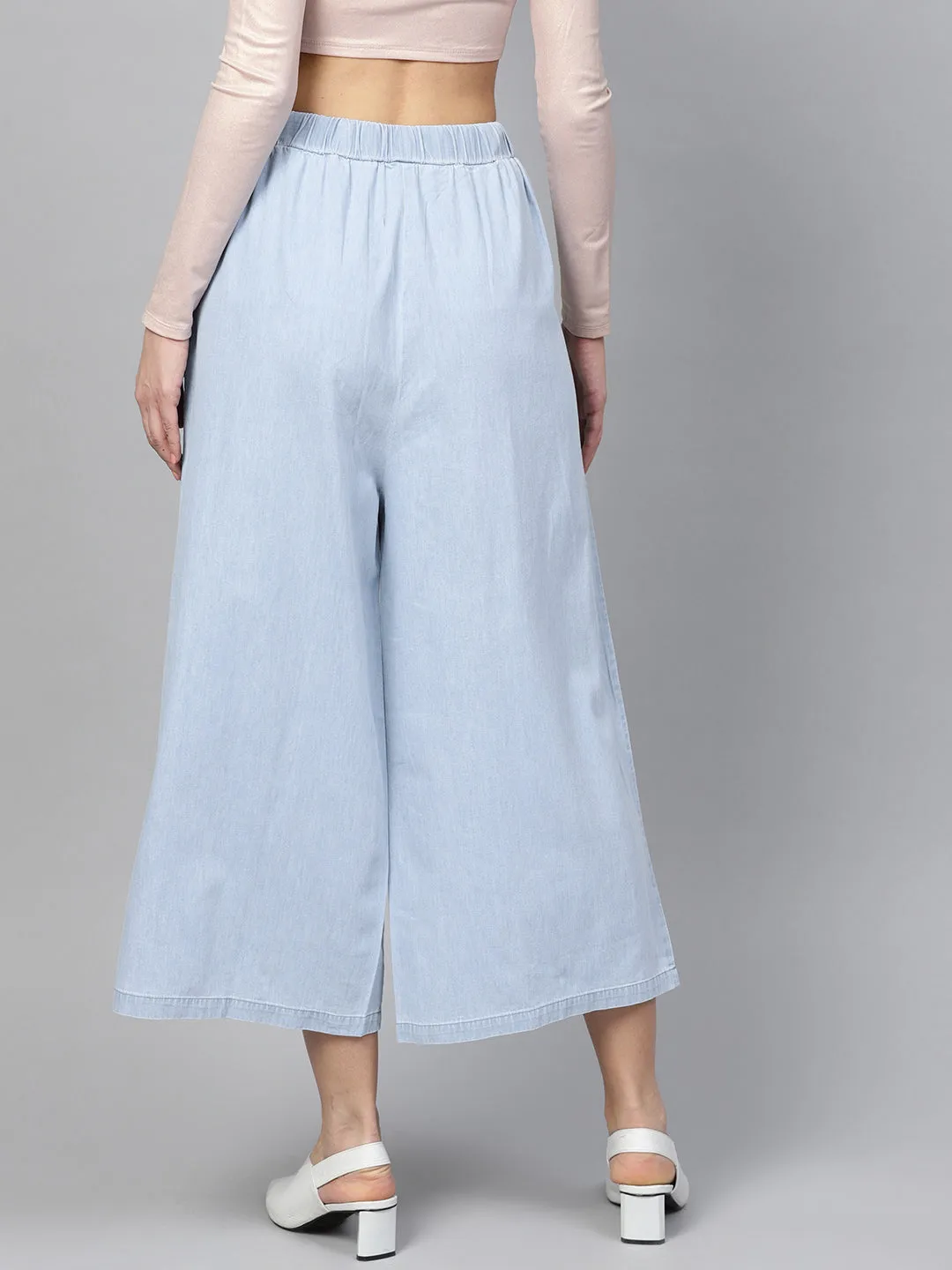 Blue Denim Neon Drawstring Pants