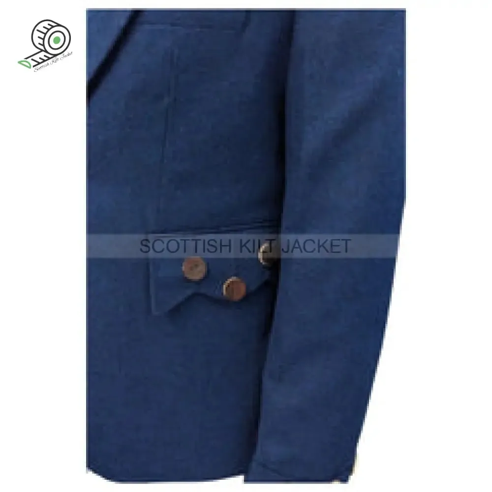 Blue Tweed Argyll Wedding Jacket