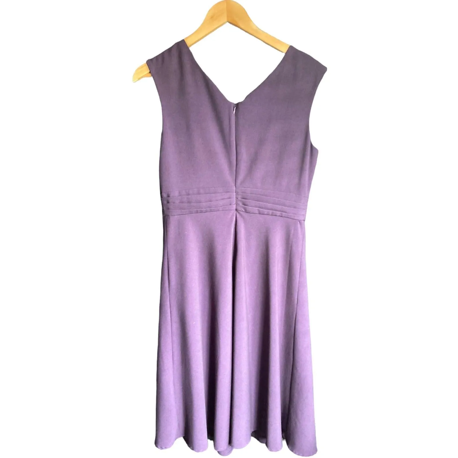 Calvin Klein Purple Bow Fronted Sleeveless Dress UK Size 8