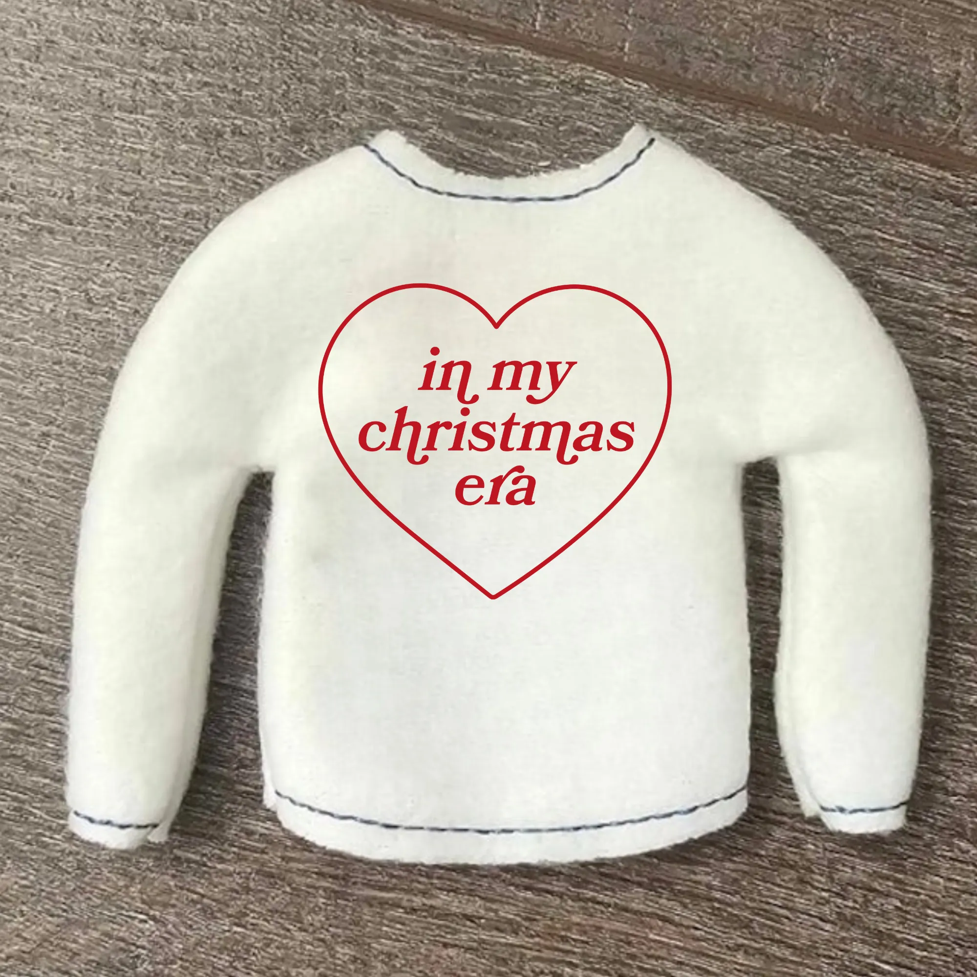 Christmas Era sweater for 12" doll