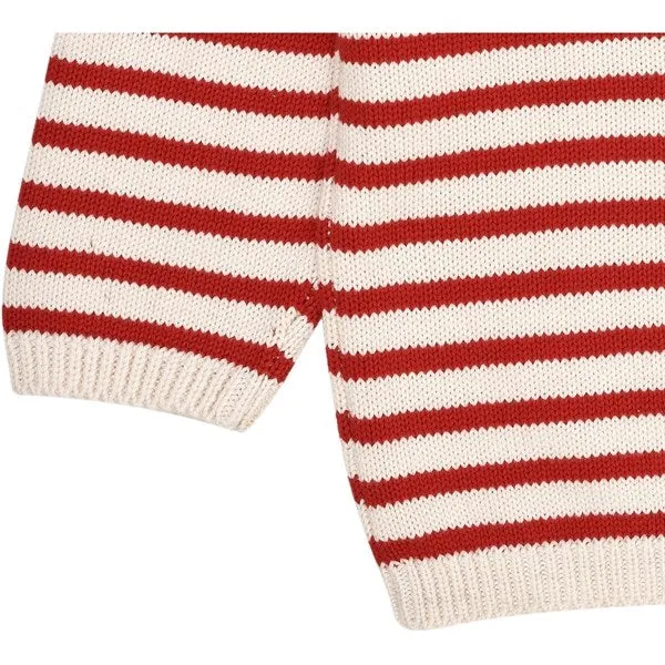 Copenhagen Colors Cream/Red Combi Strik Sailor Sweater Stripe