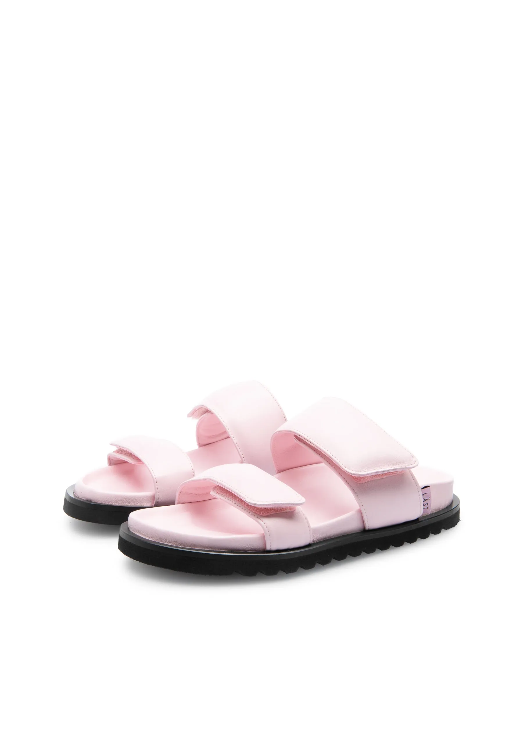 Corine Pink Leather Puffy Sandals