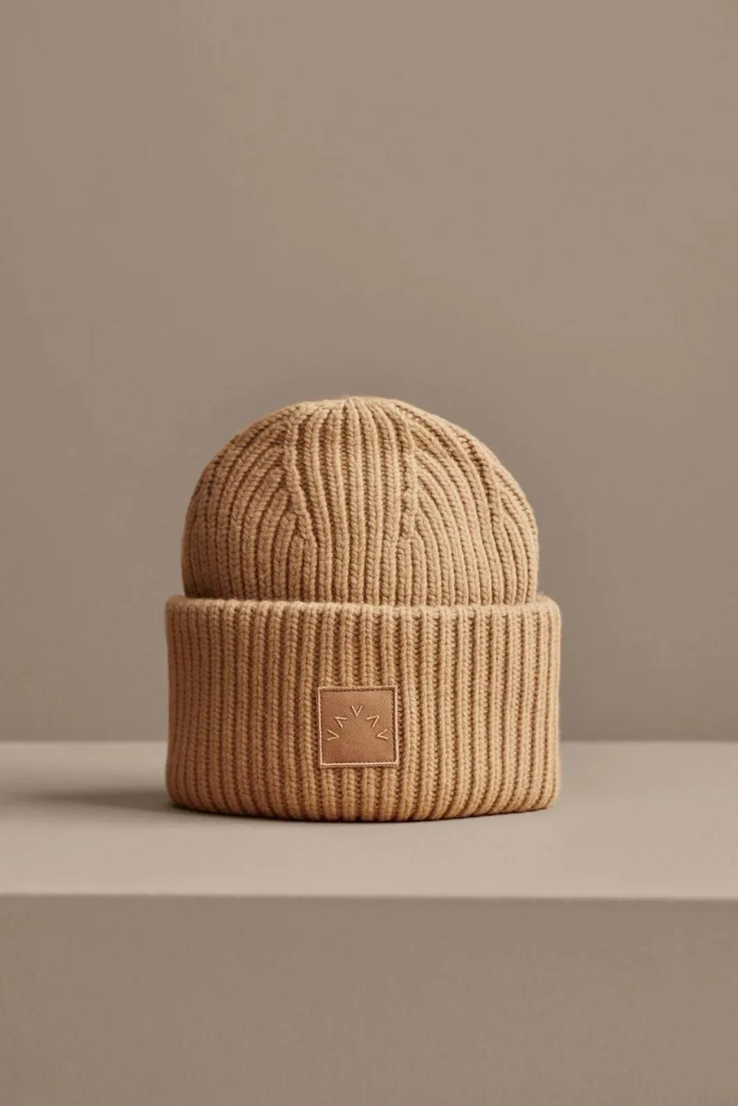 Cresta Rib Beanie, Sand