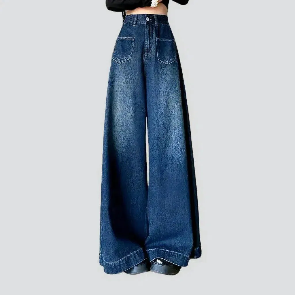 Culottes high-waist jeans
 for women