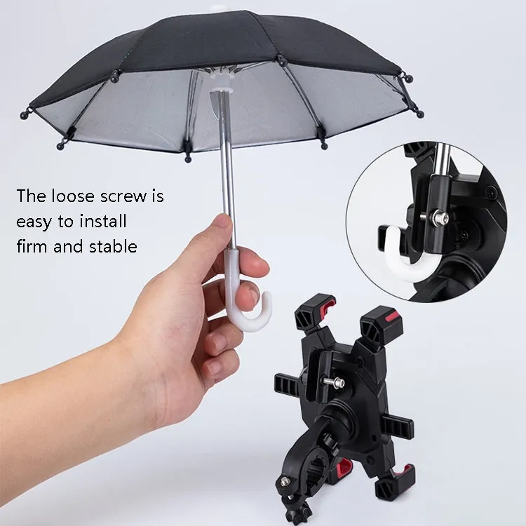 CYCLINGBOX Bicycle Mobile Phone Bracket With Parasol Rider Mobile Phone Frame, Style: Handlebar Installation (Bue)