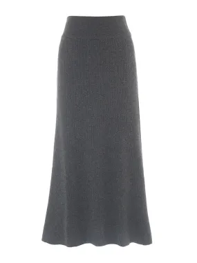 Dark grey river knit skirt