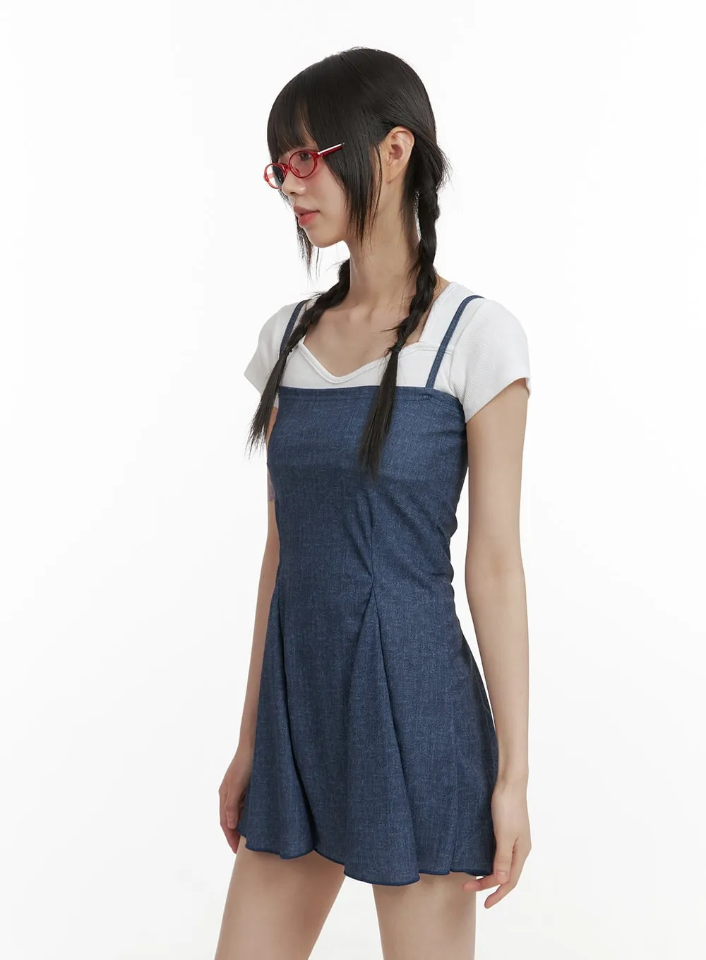 Denim Sleeveless Mini Dress CY414