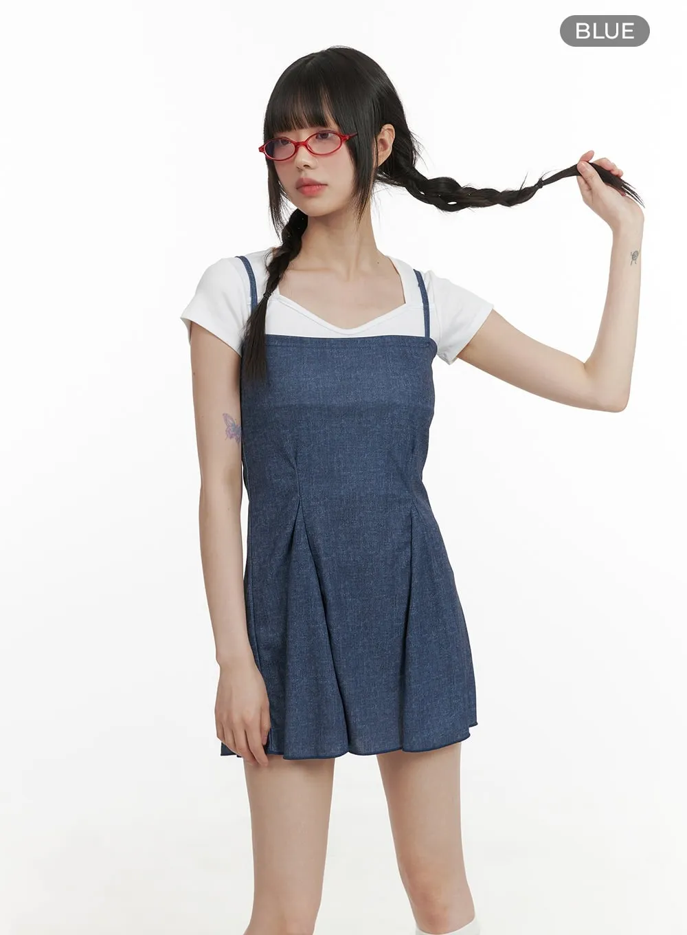 Denim Sleeveless Mini Dress CY414