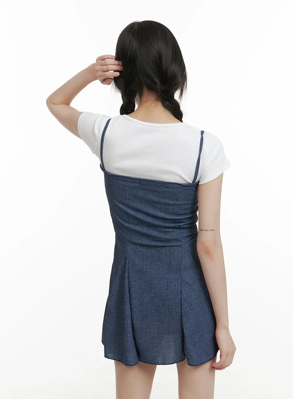 Denim Sleeveless Mini Dress CY414