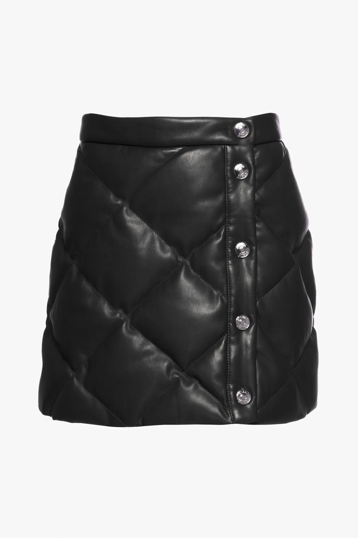 DICE SKIRT | BLACK VEGAN LEATHER