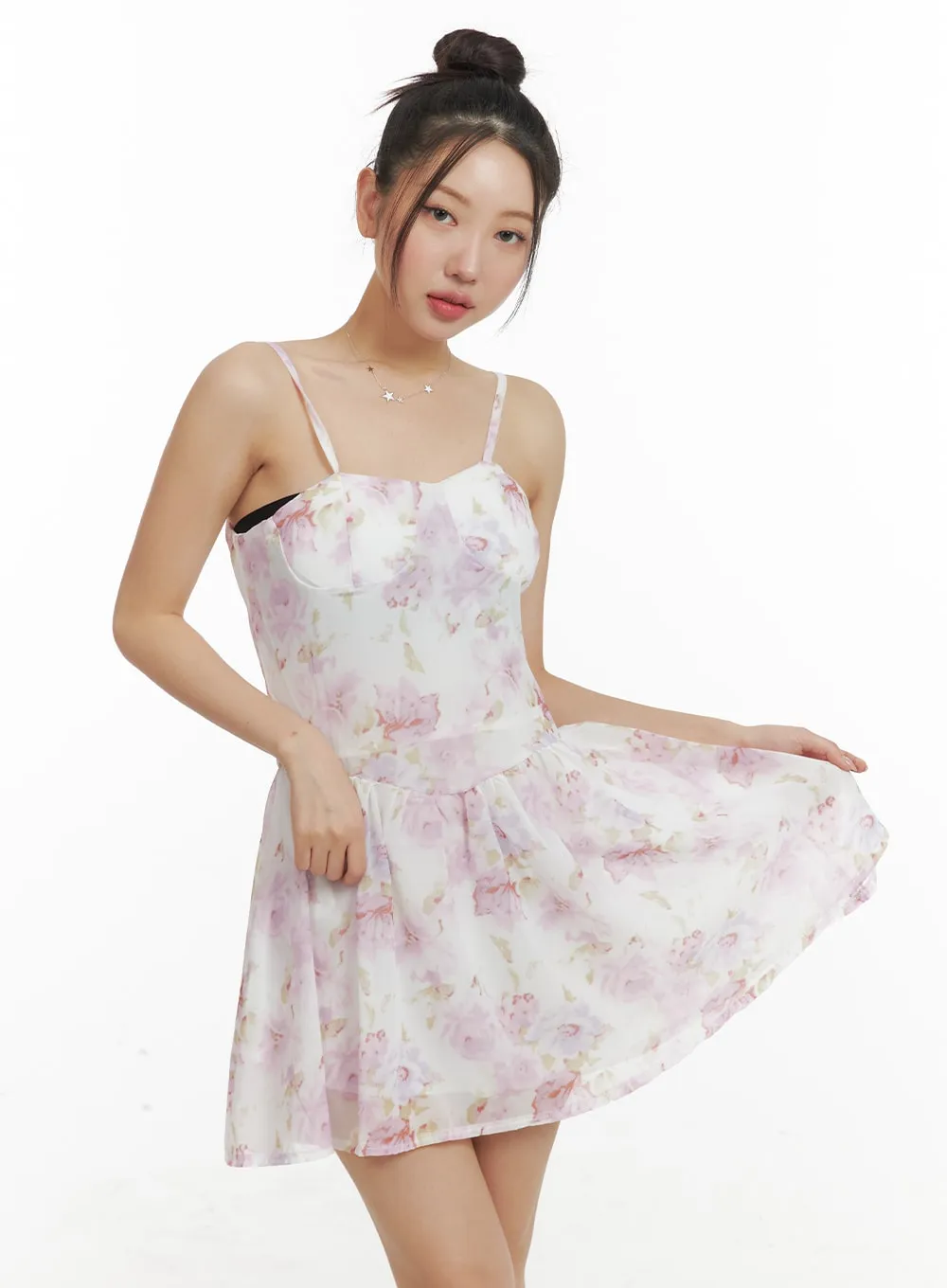 Floral Sleeveless Mini Dress OM428