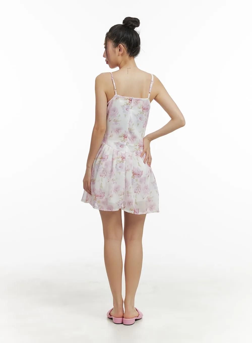 Floral Sleeveless Mini Dress OM428