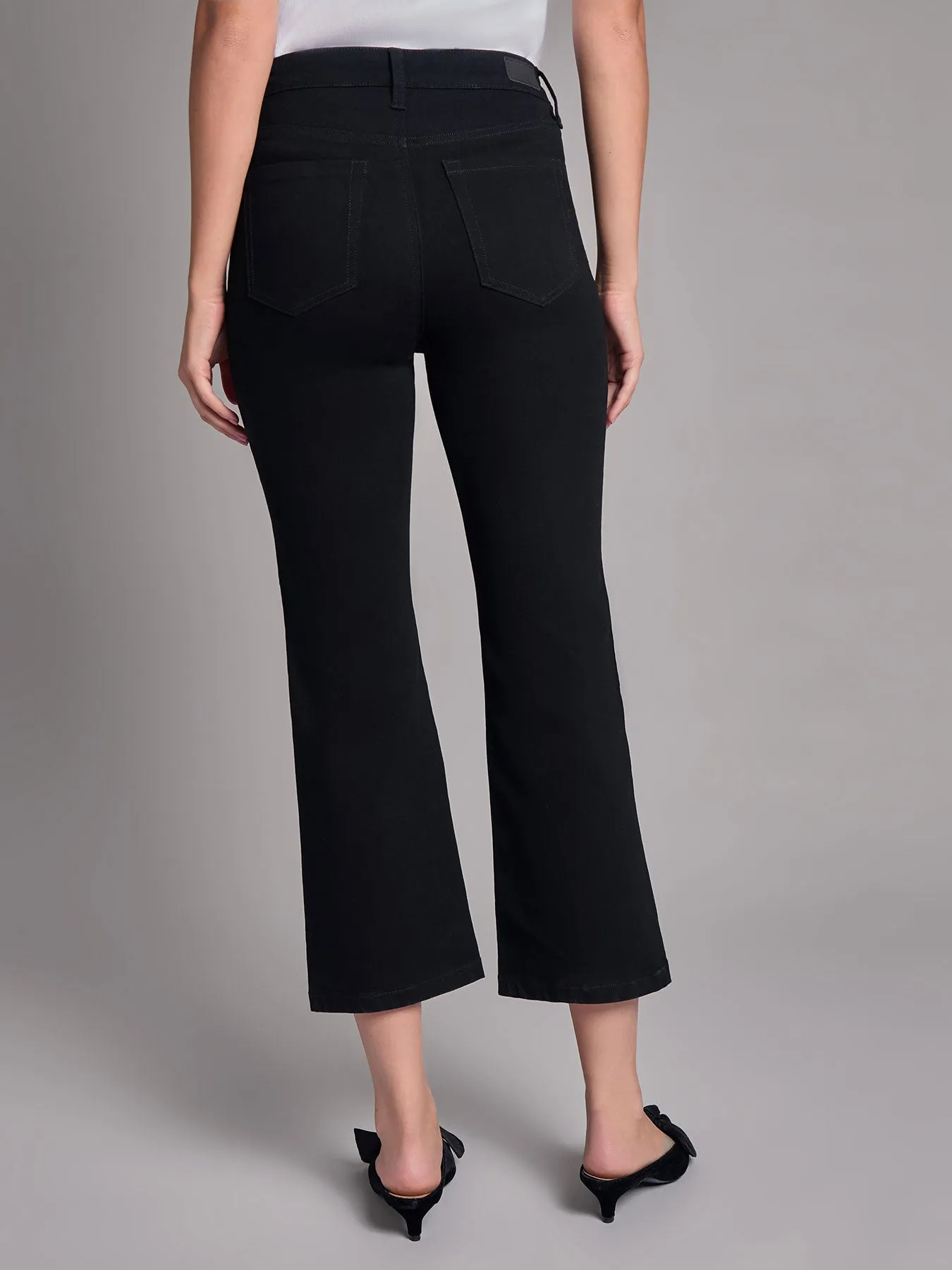 High Rise Cropped Kick Flare Jeans