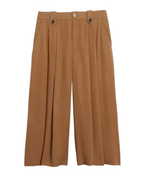 High-Rise TENCEL Culottes in Utilitarian Khaki