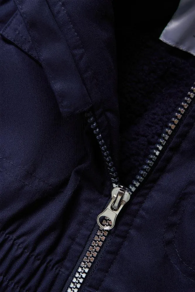 Hooded Parka Coat Navy