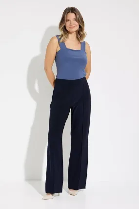 Joseph Ribkoff Navy Pintuck High Rise Pants