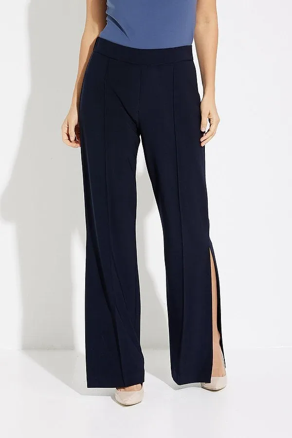 Joseph Ribkoff Navy Pintuck High Rise Pants