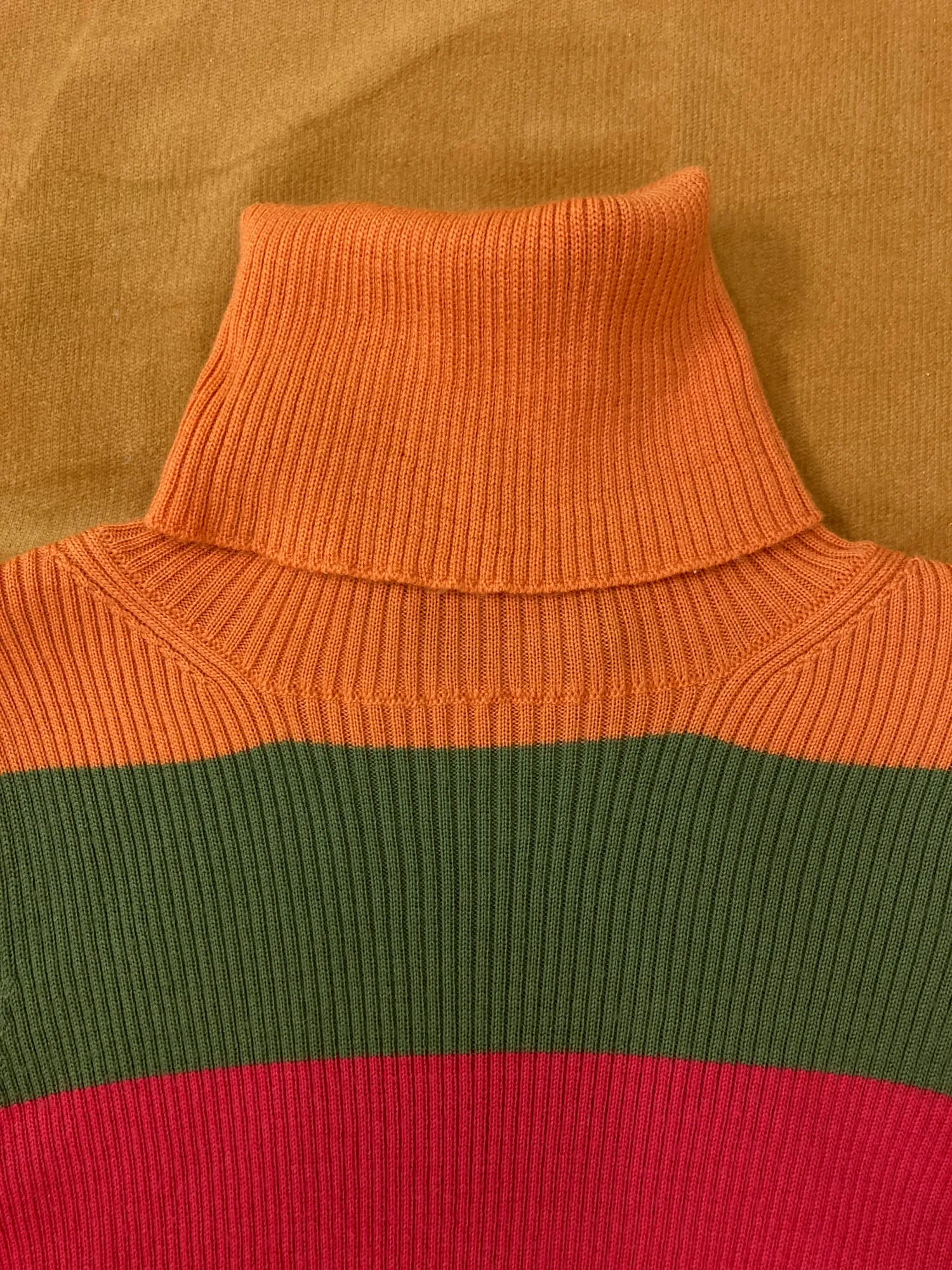 Junya Watanabe Comme des Garcons AW2004 multicolour striped wool turtleneck