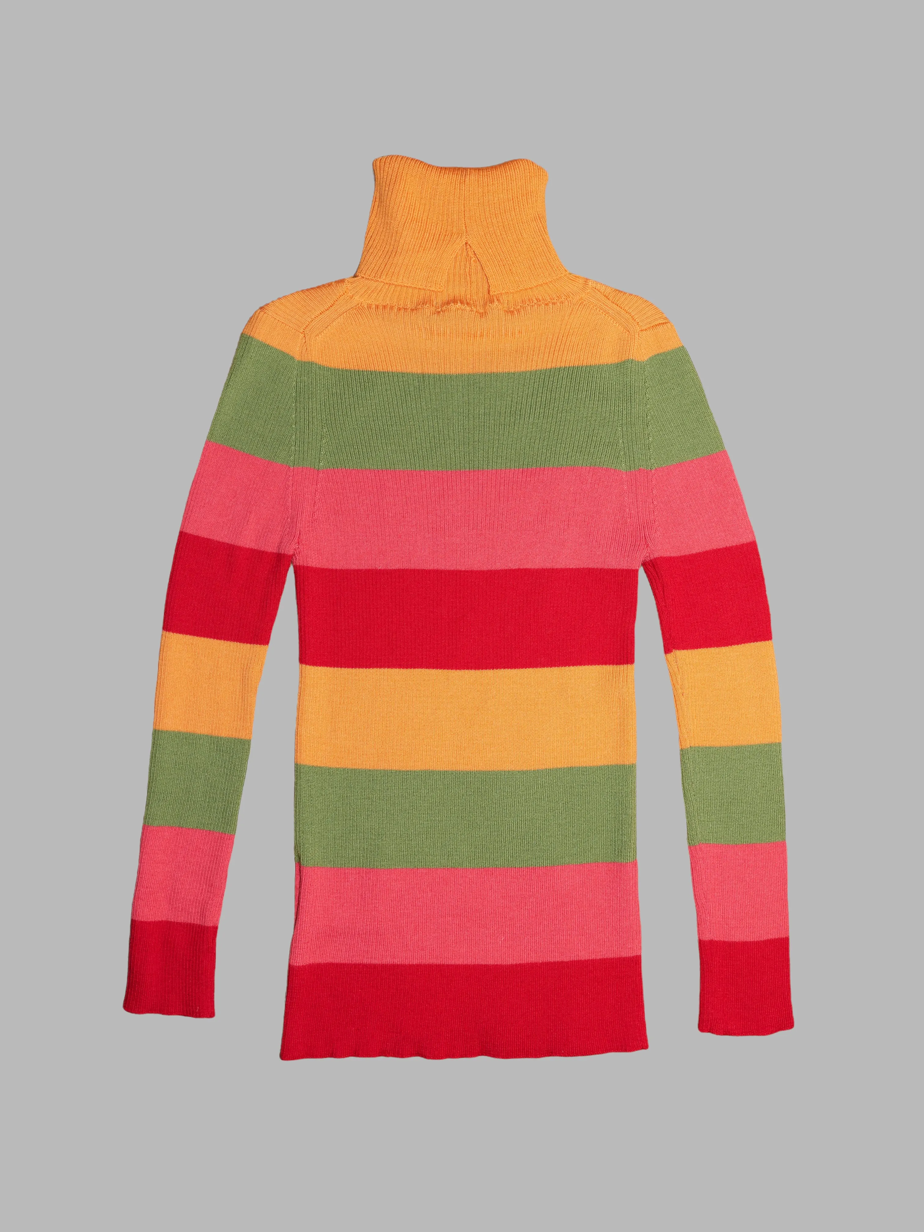 Junya Watanabe Comme des Garcons AW2004 multicolour striped wool turtleneck