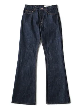 Kapital 14oz Denim 5P RAT FLARE Pants - One Wash Indigo