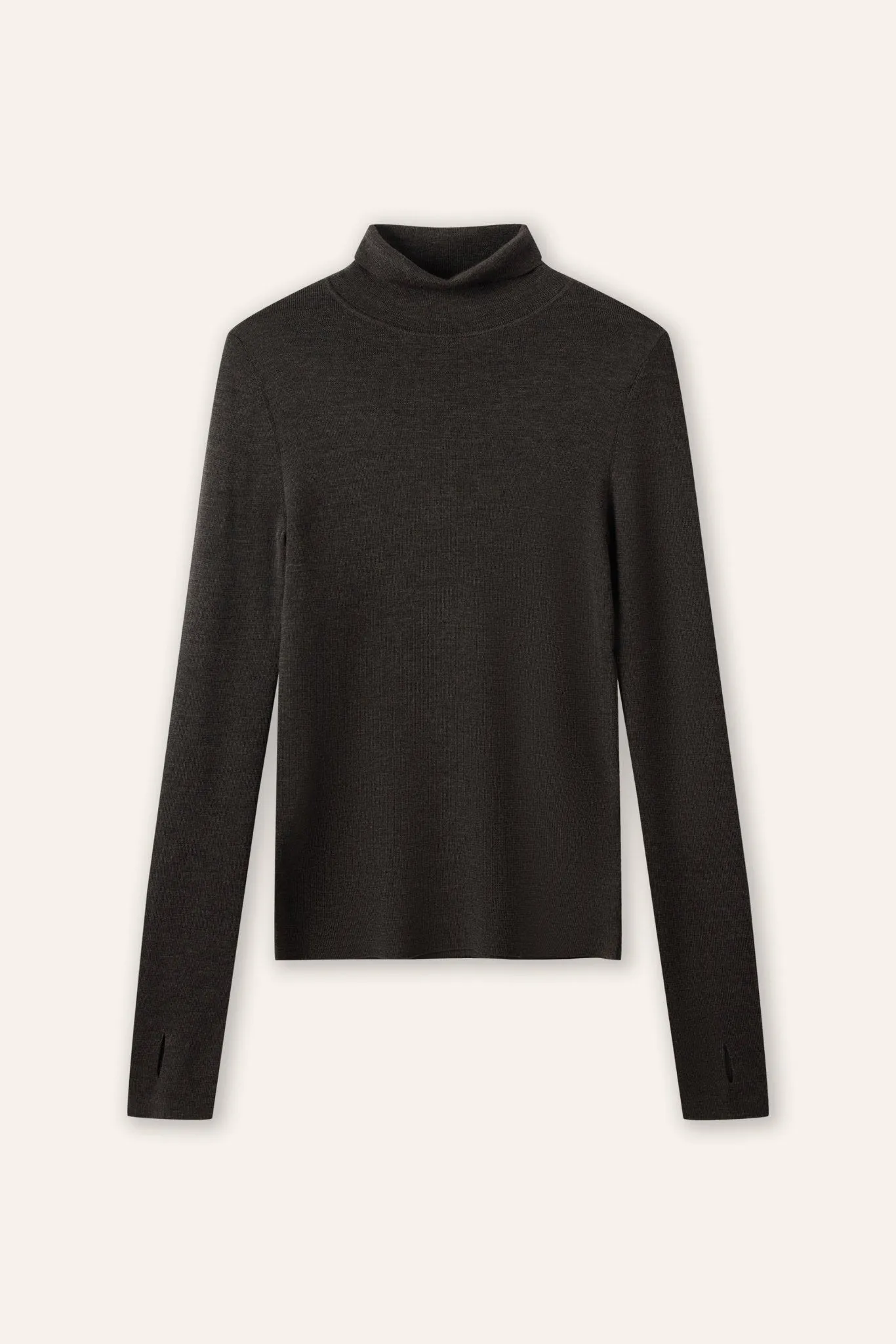 KENDELL wool turtleneck sweater (Brown)