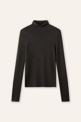 KENDELL wool turtleneck sweater (Brown)