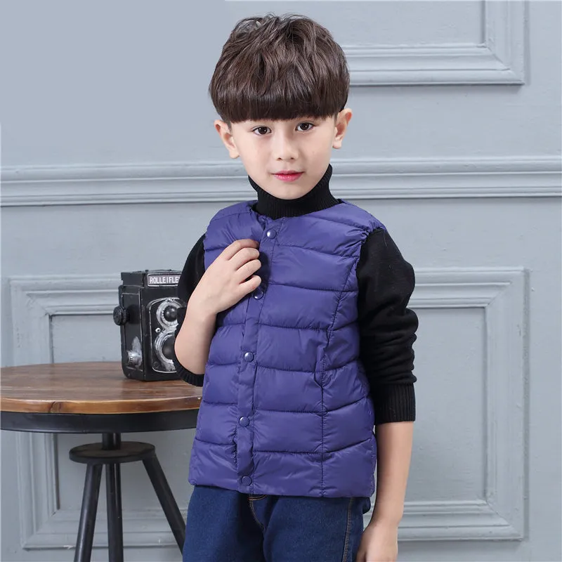 Kids Down Vest Waistcoats Girl and Boy