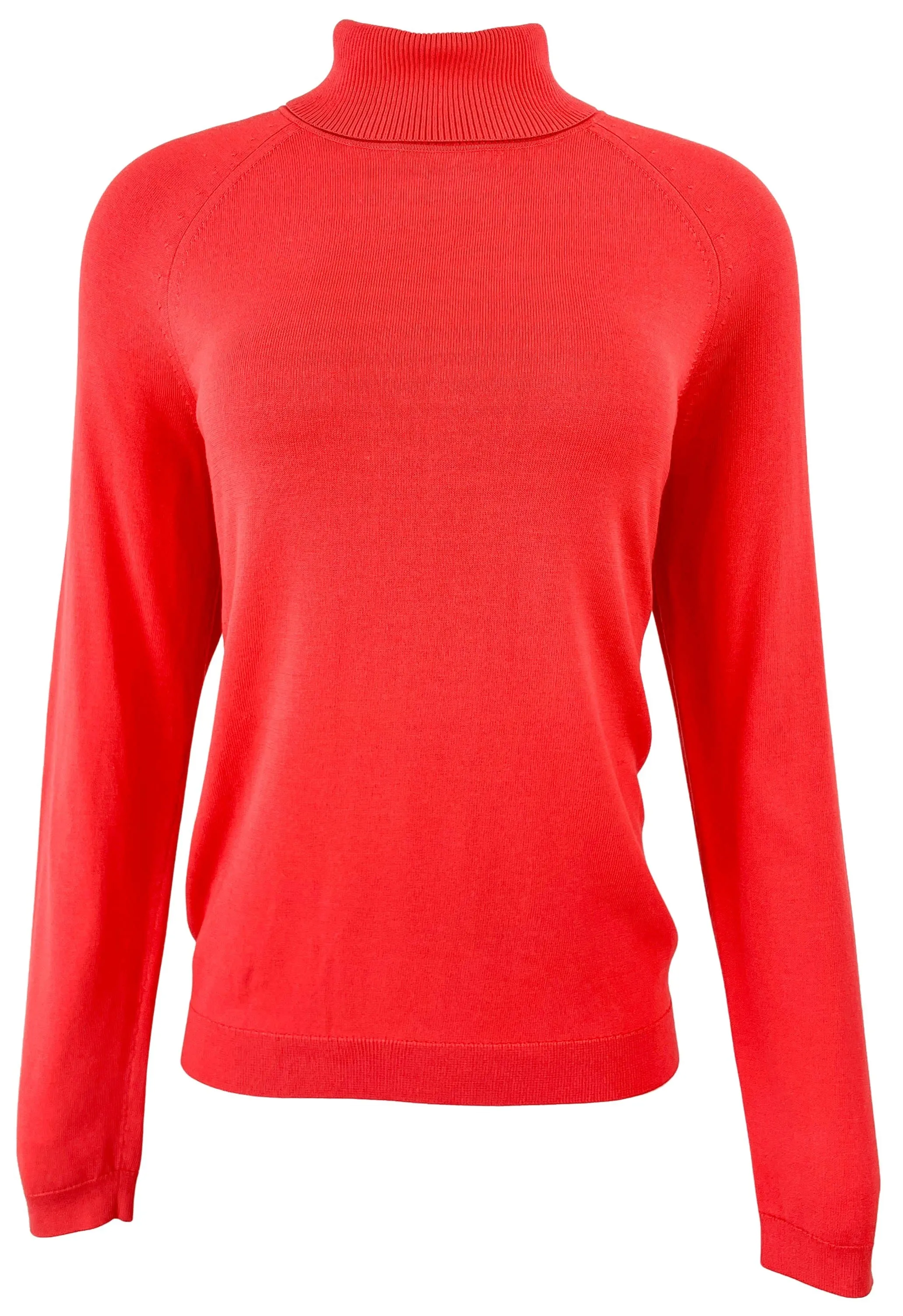 Lafayette 148 Turtleneck in Stamped Poppy