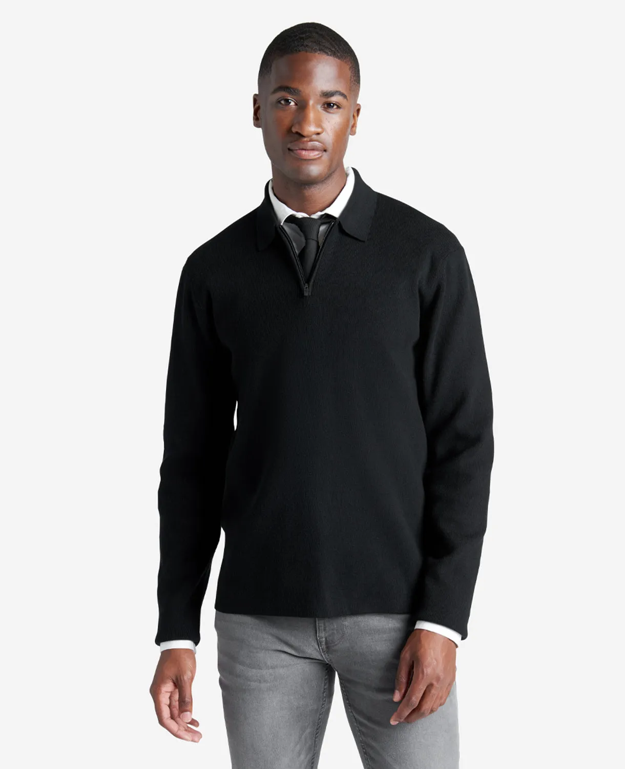 Long Sleeve Polo Sweater