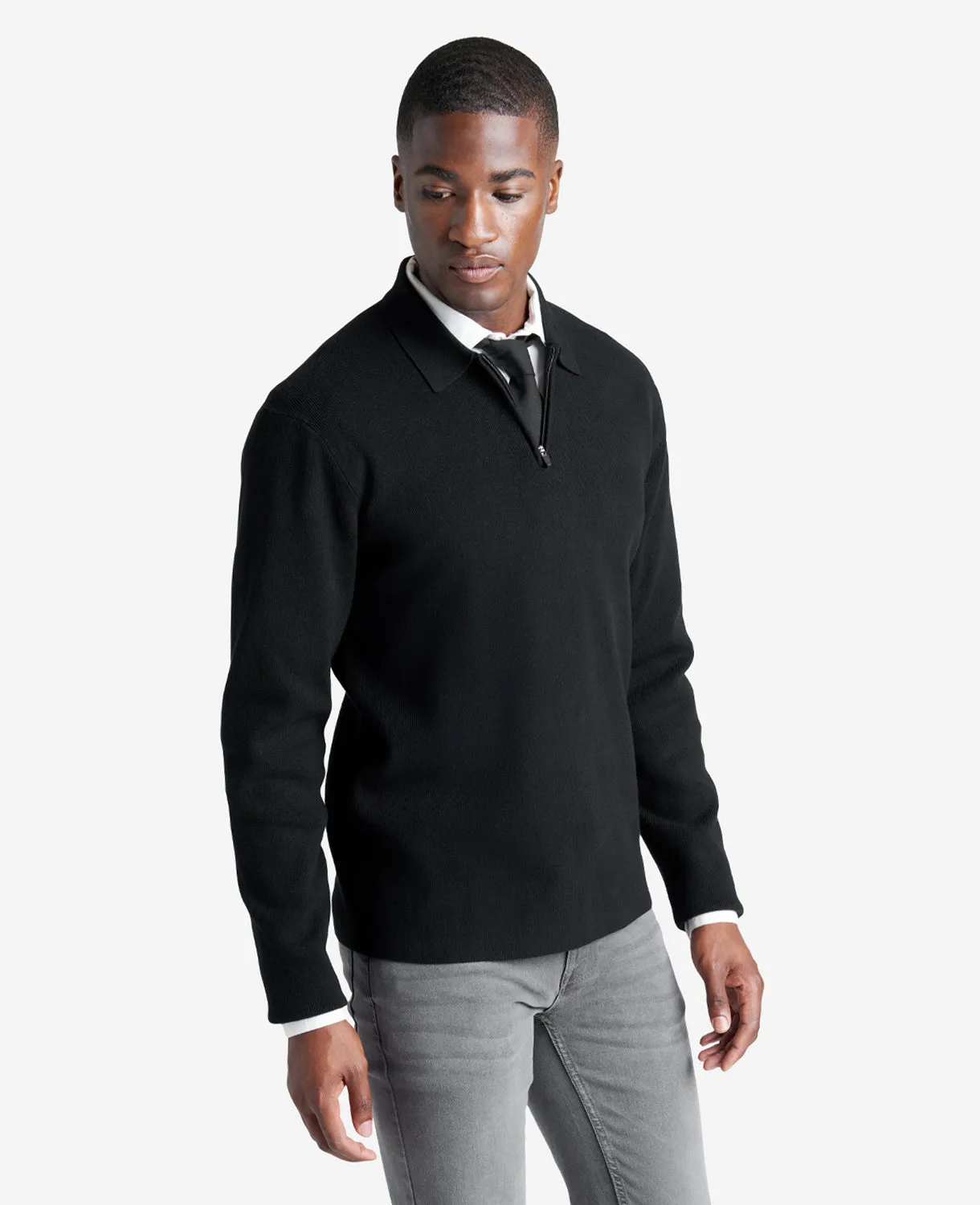 Long Sleeve Polo Sweater